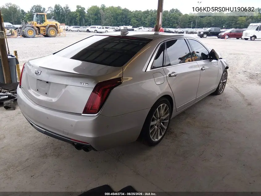 2017 Cadillac Ct6 Luxury VIN: 1G6KD5RS0HU190632 Lot: 45463734