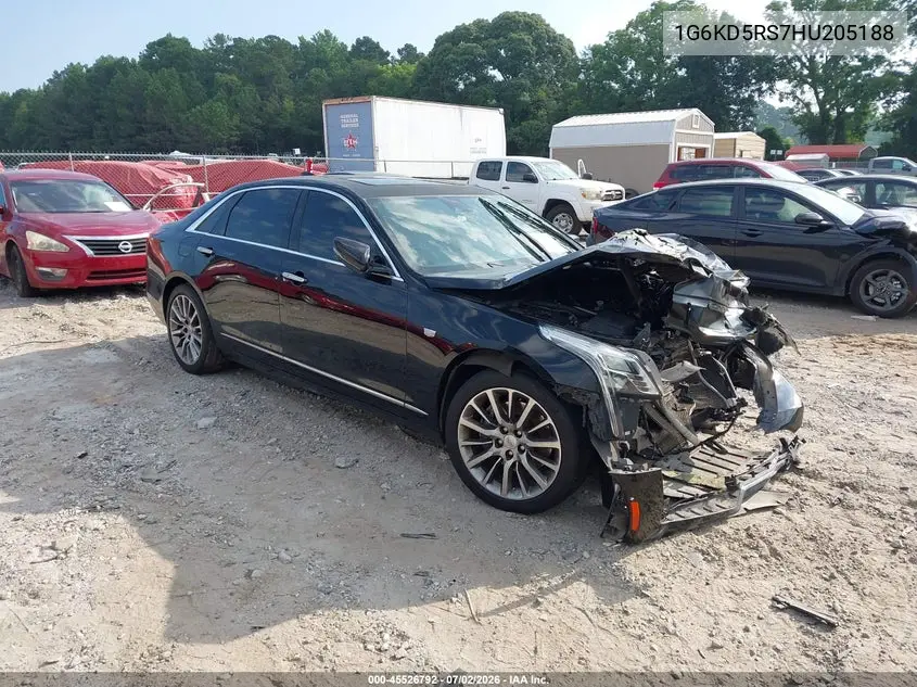 2017 Cadillac Ct6 Luxury VIN: 1G6KD5RS7HU205188 Lot: 45526792