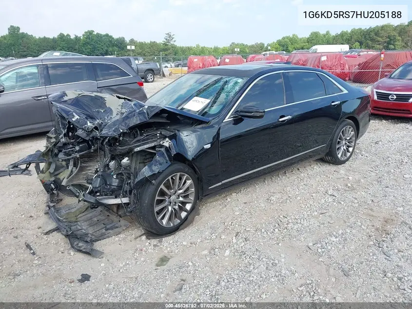 2017 Cadillac Ct6 Luxury VIN: 1G6KD5RS7HU205188 Lot: 45526792