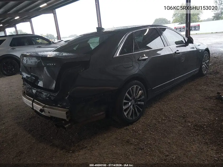 2017 Cadillac Ct6 Luxury VIN: 1G6KC5RX6HU153020 Lot: 45580180
