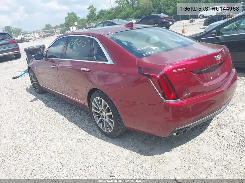 2017 Cadillac Ct6 Luxury VIN: 1G6KD5RS1HU144968 Lot: 45624290