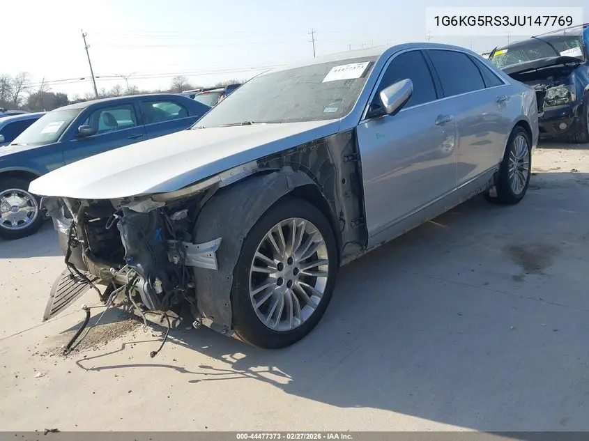 2018 Cadillac Ct6 Premium Luxury VIN: 1G6KG5RS3JU147769 Lot: 44477373