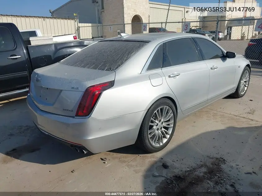 2018 Cadillac Ct6 Premium Luxury VIN: 1G6KG5RS3JU147769 Lot: 44477373