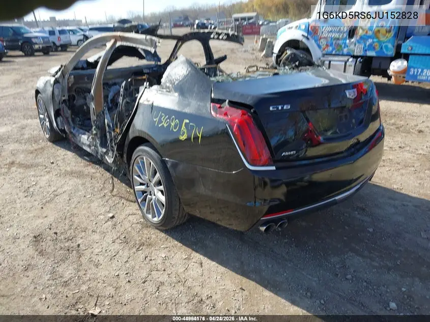 2018 Cadillac Ct6 Luxury VIN: 1G6KD5RS6JU152828 Lot: 44964176