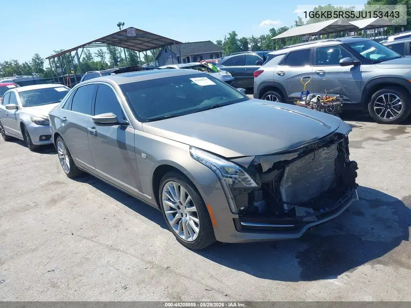 2018 Cadillac Ct6 Standard VIN: 1G6KB5RS5JU153443 Lot: 45208859