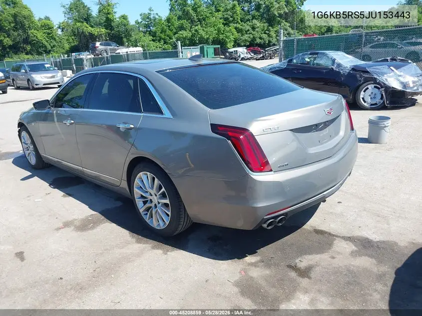 2018 Cadillac Ct6 Standard VIN: 1G6KB5RS5JU153443 Lot: 45208859