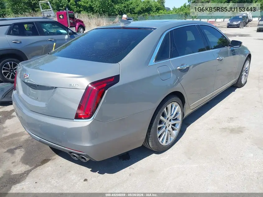 2018 Cadillac Ct6 Standard VIN: 1G6KB5RS5JU153443 Lot: 45208859