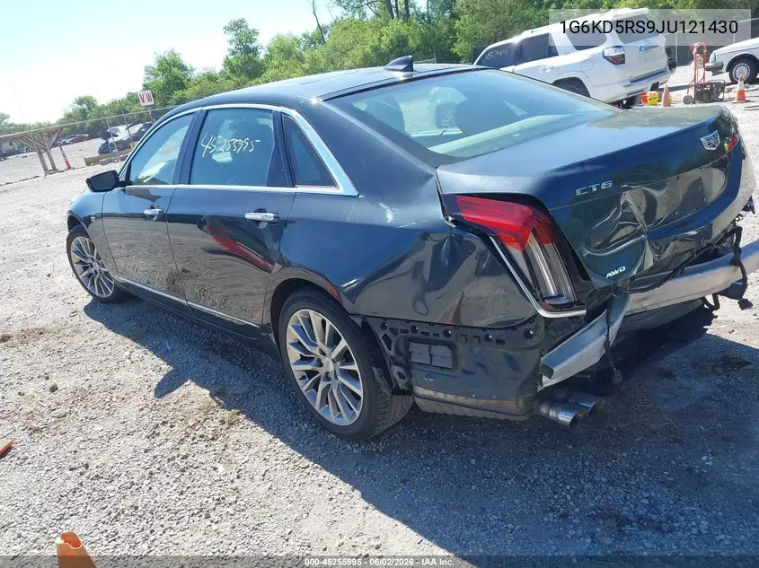 2018 Cadillac Ct6 Luxury VIN: 1G6KD5RS9JU121430 Lot: 45255995