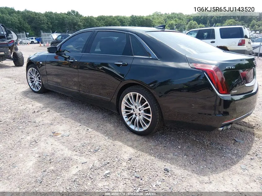 2018 Cadillac Ct6 Twin Turbo Premium Luxury VIN: 1G6KJ5R65JU143520 Lot: 45561174