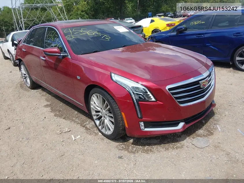 2018 Cadillac Ct6 Premium Luxury VIN: 1G6KG5RS4JU153242 Lot: 45567373