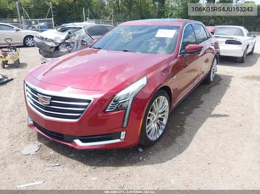 2018 Cadillac Ct6 Premium Luxury VIN: 1G6KG5RS4JU153242 Lot: 45567373