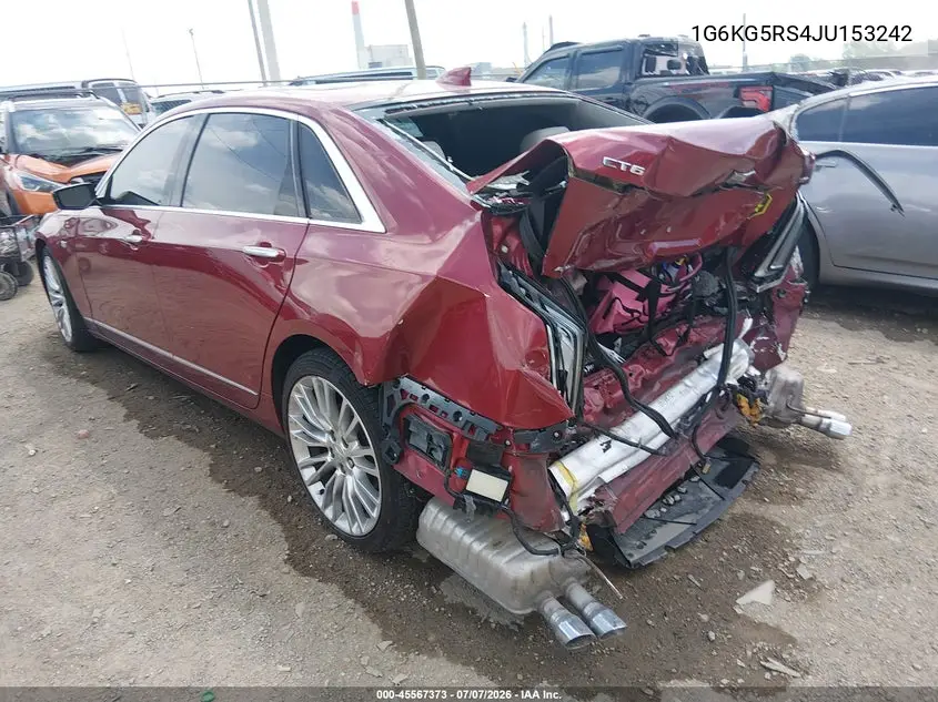 2018 Cadillac Ct6 Premium Luxury VIN: 1G6KG5RS4JU153242 Lot: 45567373