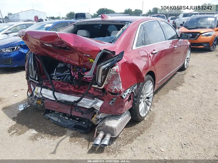 2018 Cadillac Ct6 Premium Luxury VIN: 1G6KG5RS4JU153242 Lot: 45567373