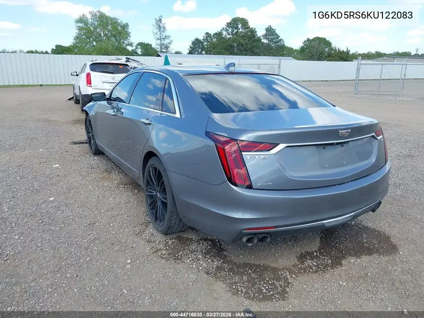 2019 Cadillac Ct6 Premium Luxury VIN: 1G6KD5RS6KU122083 Lot: 44716830