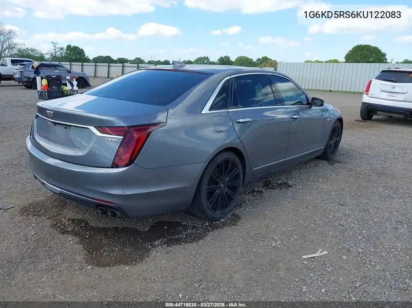 2019 Cadillac Ct6 Premium Luxury VIN: 1G6KD5RS6KU122083 Lot: 44716830