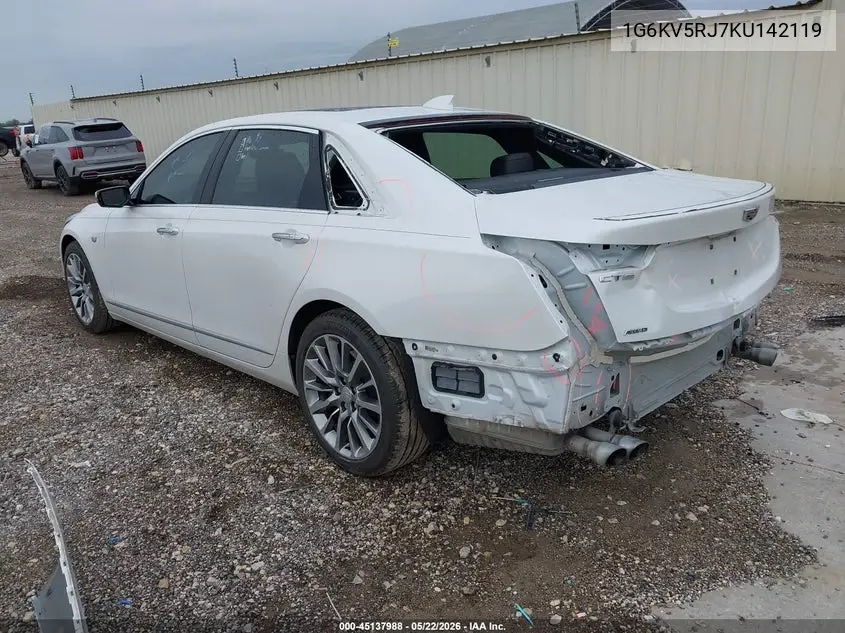 2019 Cadillac Ct6 Platinum VIN: 1G6KV5RJ7KU142119 Lot: 45137988