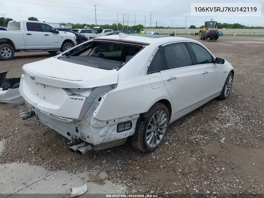 2019 Cadillac Ct6 Platinum VIN: 1G6KV5RJ7KU142119 Lot: 45137988