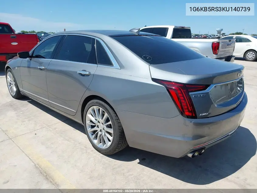 2019 Cadillac Ct6 Luxury VIN: 1G6KB5RS3KU140739 Lot: 45164102