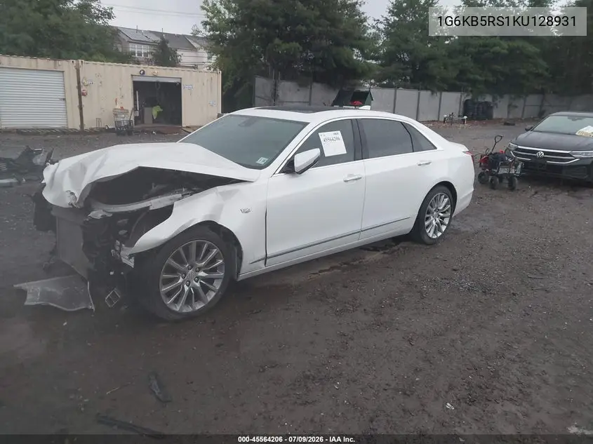 2019 Cadillac Ct6 Luxury VIN: 1G6KB5RS1KU128931 Lot: 45564206
