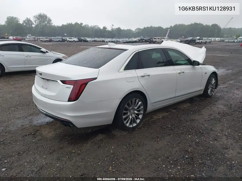 2019 Cadillac Ct6 Luxury VIN: 1G6KB5RS1KU128931 Lot: 45564206