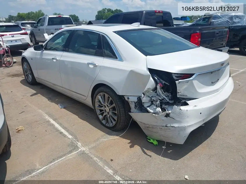 2020 Cadillac Ct6 Awd Luxury VIN: 1G6KB5RS2LU112027 Lot: 45297745