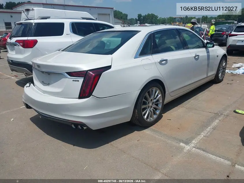 2020 Cadillac Ct6 Awd Luxury VIN: 1G6KB5RS2LU112027 Lot: 45297745