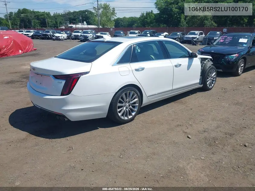 2020 Cadillac Ct6 Awd Luxury VIN: 1G6KB5RS2LU100170 Lot: 45479323
