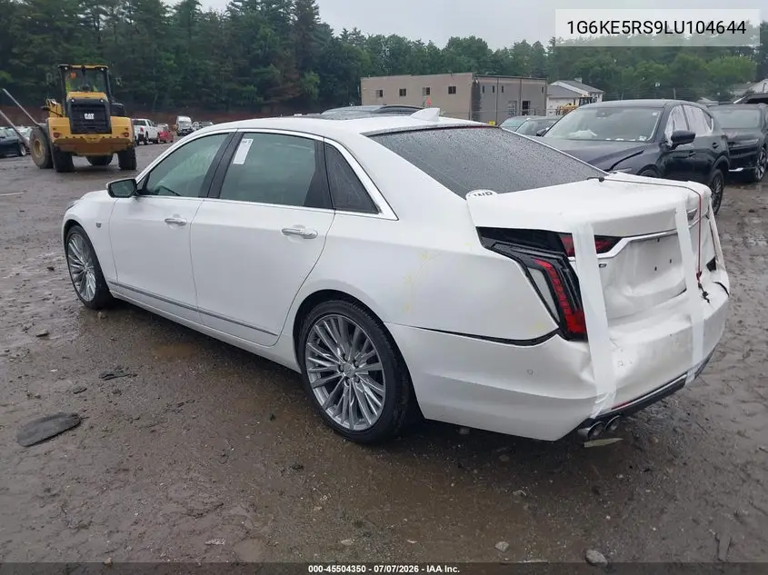 2020 Cadillac Ct6 Awd Premium Luxury VIN: 1G6KE5RS9LU104644 Lot: 45504350