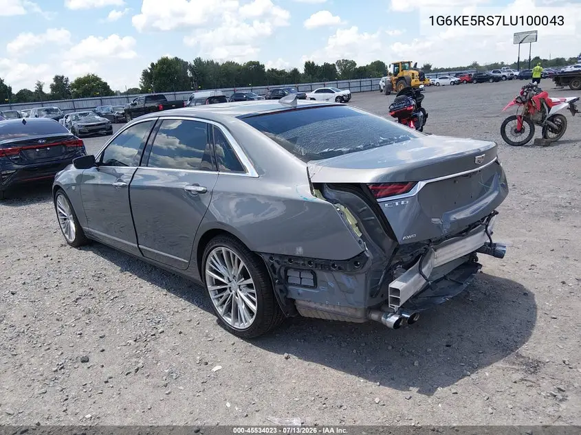 2020 Cadillac Ct6 Awd Premium Luxury VIN: 1G6KE5RS7LU100043 Lot: 45534023
