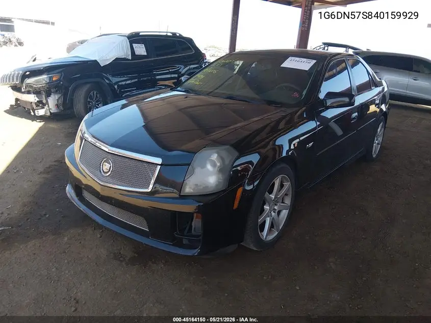 2004 Cadillac Cts-V VIN: 1G6DN57S840159929 Lot: 45164150