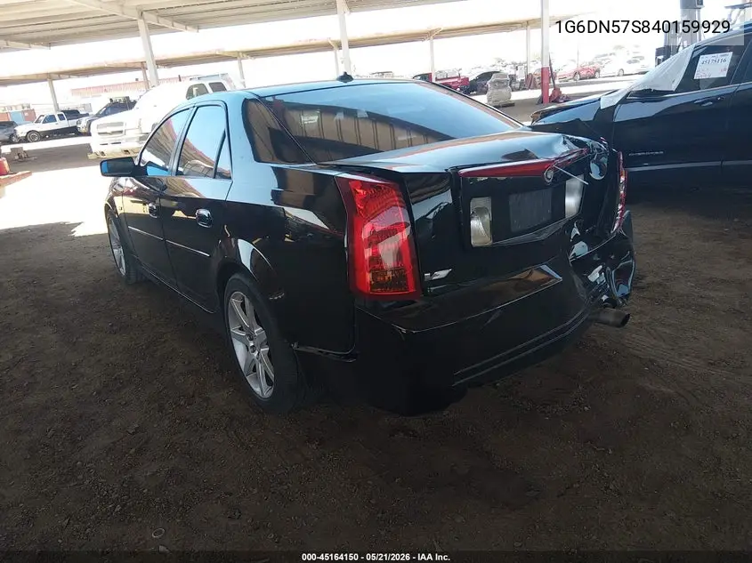 2004 Cadillac Cts-V VIN: 1G6DN57S840159929 Lot: 45164150