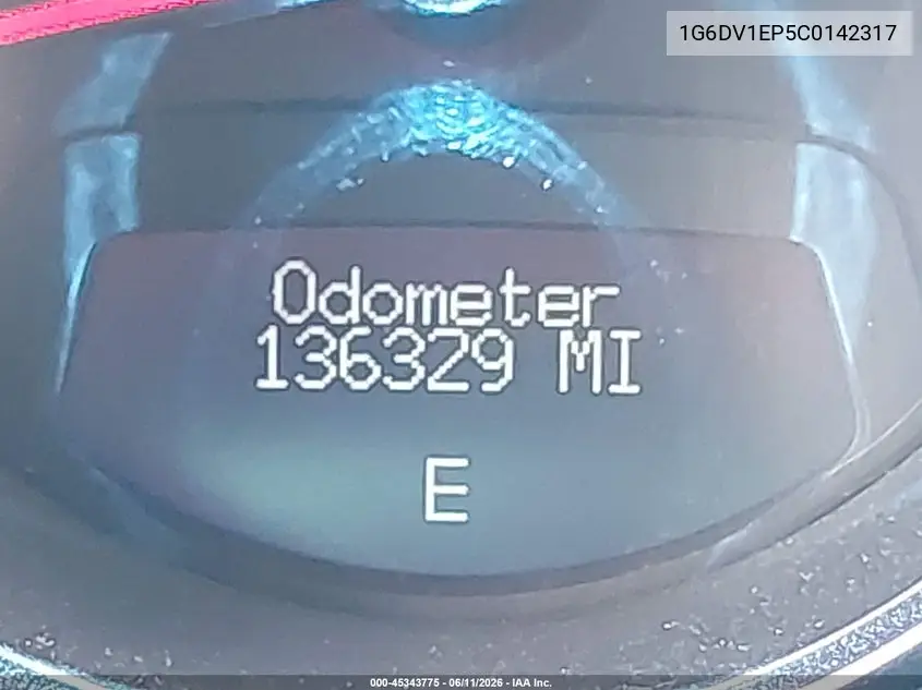 2012 Cadillac Cts-V VIN: 1G6DV1EP5C0142317 Lot: 45343775