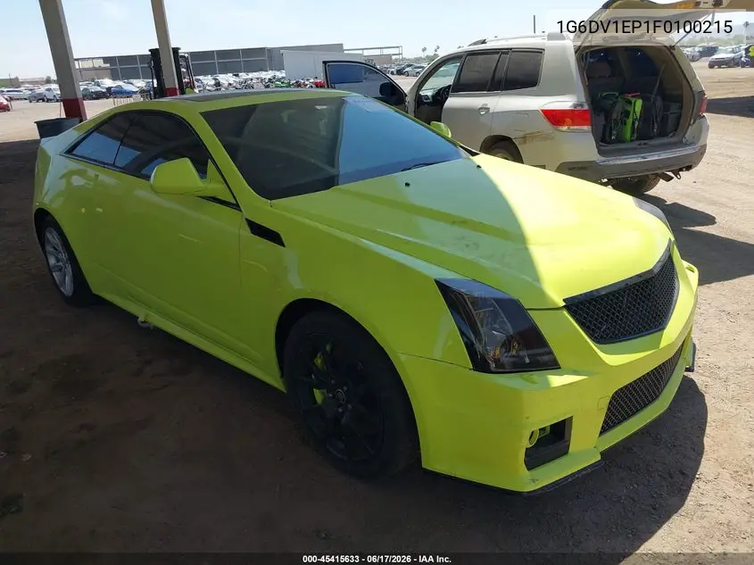 2015 Cadillac Cts-V VIN: 1G6DV1EP1F0100215 Lot: 45415633
