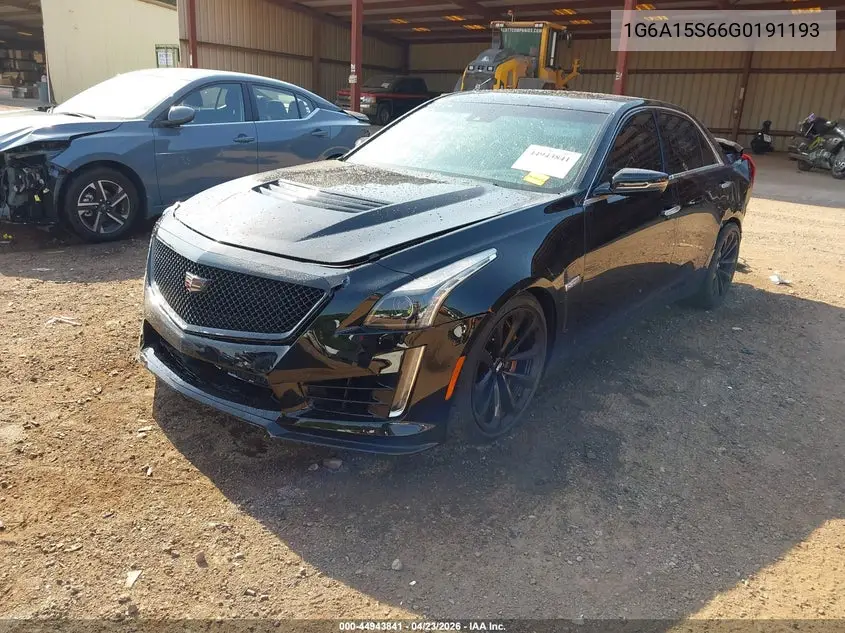 2016 Cadillac Cts-V VIN: 1G6A15S66G0191193 Lot: 44943841