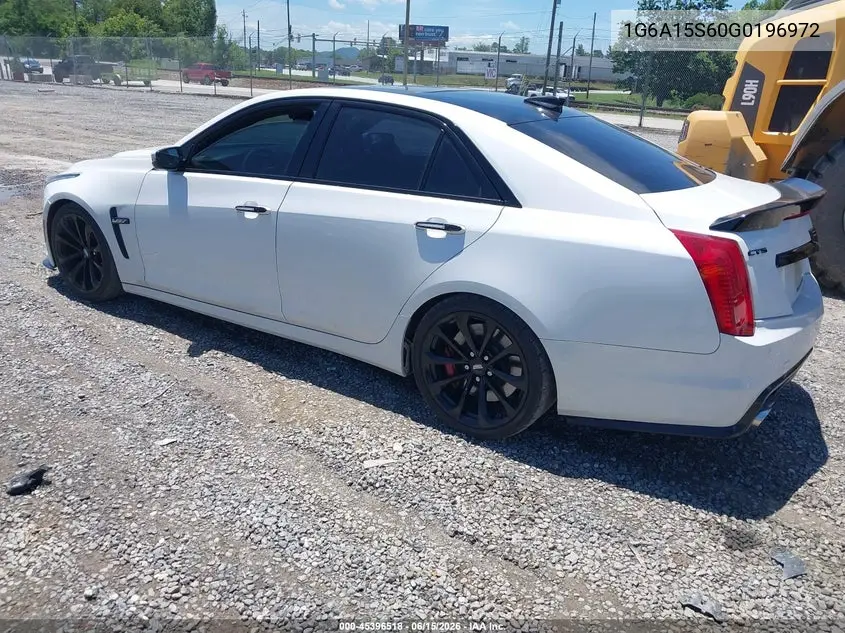 2016 Cadillac Cts-V VIN: 1G6A15S60G0196972 Lot: 45396518