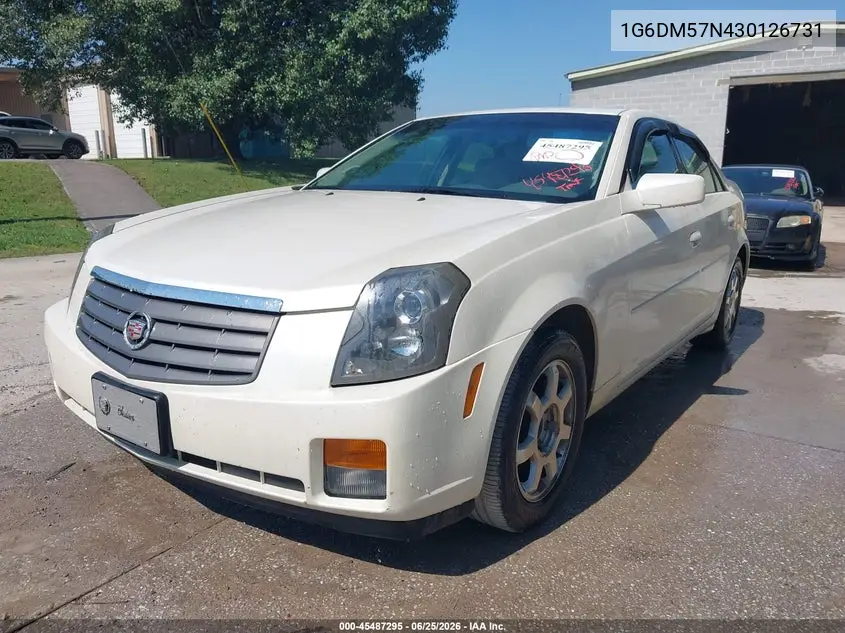 2003 Cadillac Cts Standard VIN: 1G6DM57N430126731 Lot: 45487295