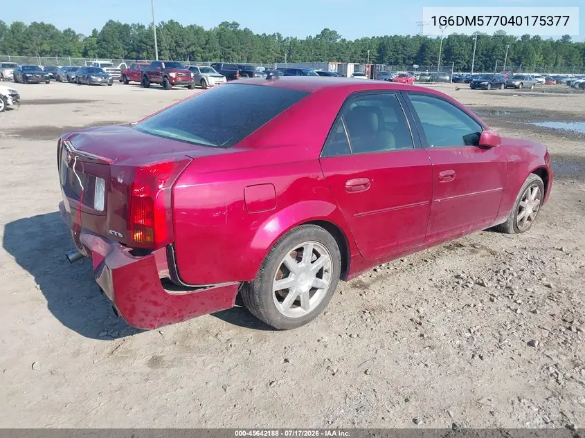 2004 Cadillac Cts VIN: 1G6DM577040175377 Lot: 45642188