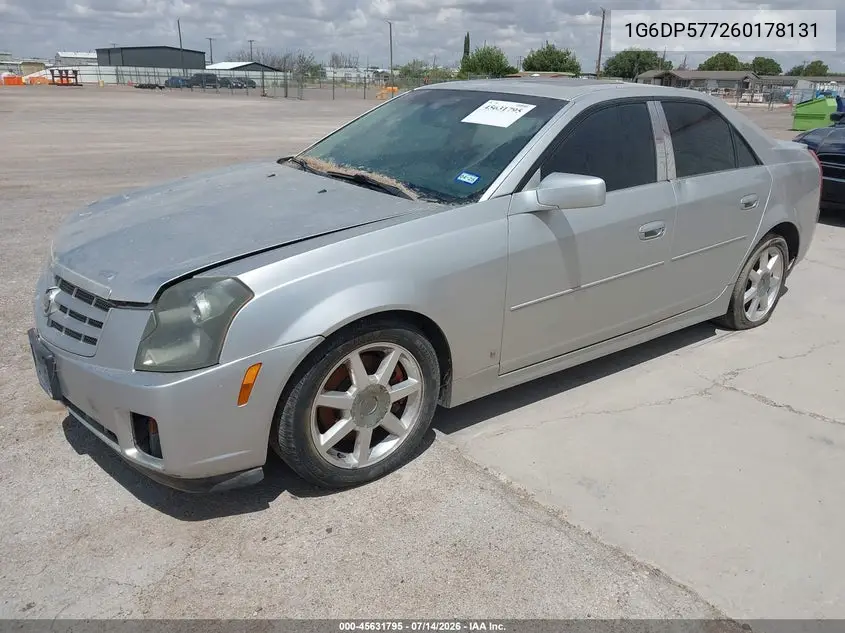 2006 Cadillac Cts Base W/1Sb VIN: 1G6DP577260178131 Lot: 45631795