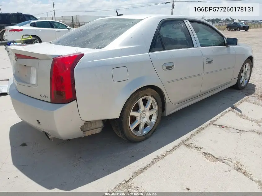 2006 Cadillac Cts Base W/1Sb VIN: 1G6DP577260178131 Lot: 45631795