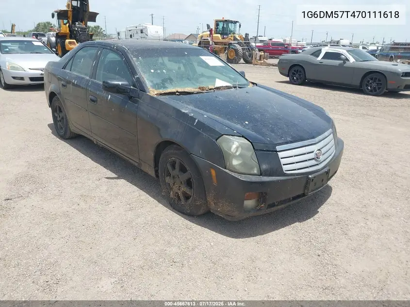 2007 Cadillac Cts Base W/1Sa VIN: 1G6DM57T470111618 Lot: 45667613