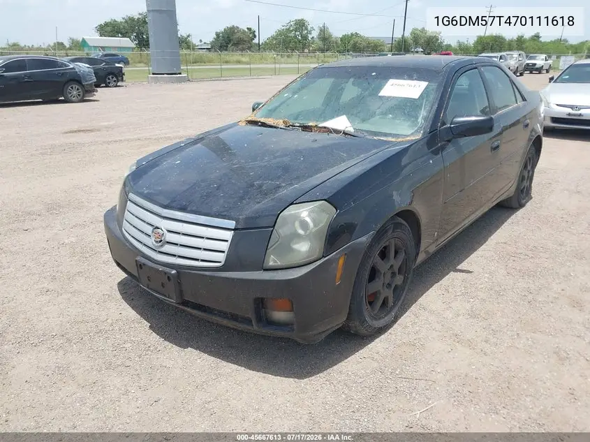 2007 Cadillac Cts Base W/1Sa VIN: 1G6DM57T470111618 Lot: 45667613