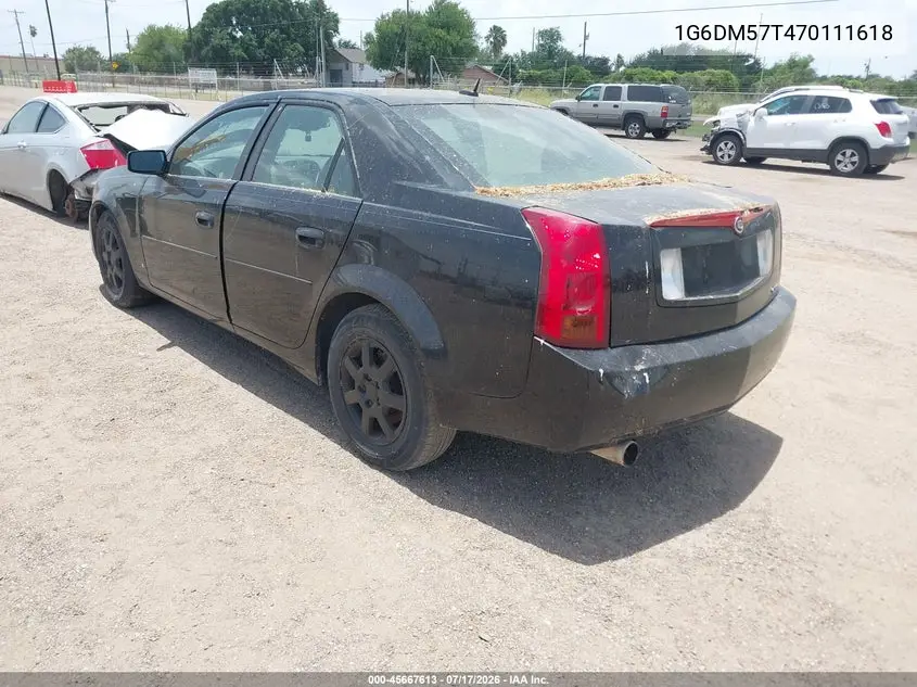 2007 Cadillac Cts Base W/1Sa VIN: 1G6DM57T470111618 Lot: 45667613