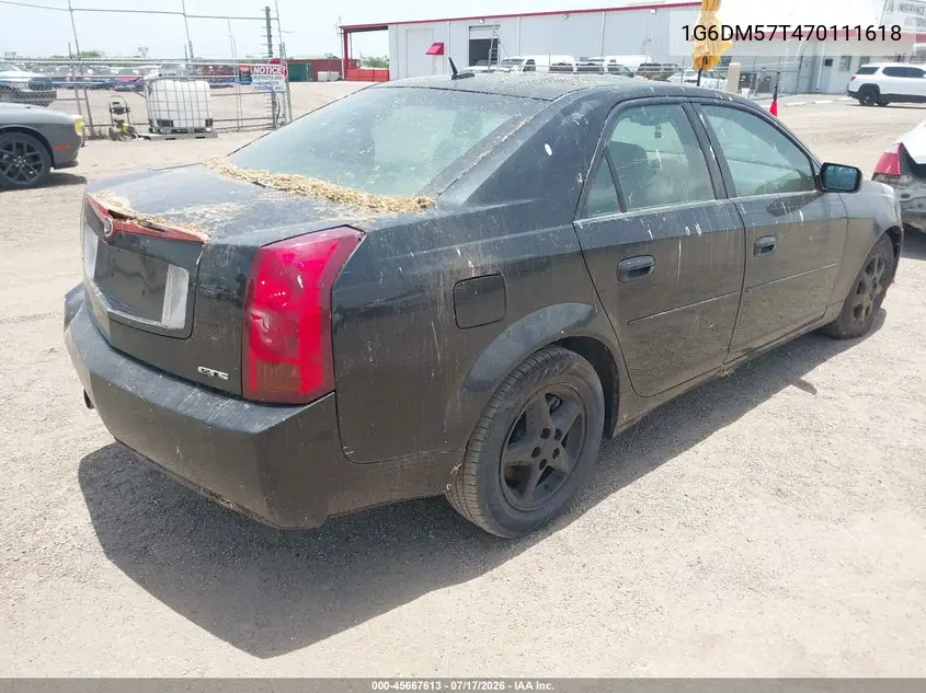 2007 Cadillac Cts Base W/1Sa VIN: 1G6DM57T470111618 Lot: 45667613