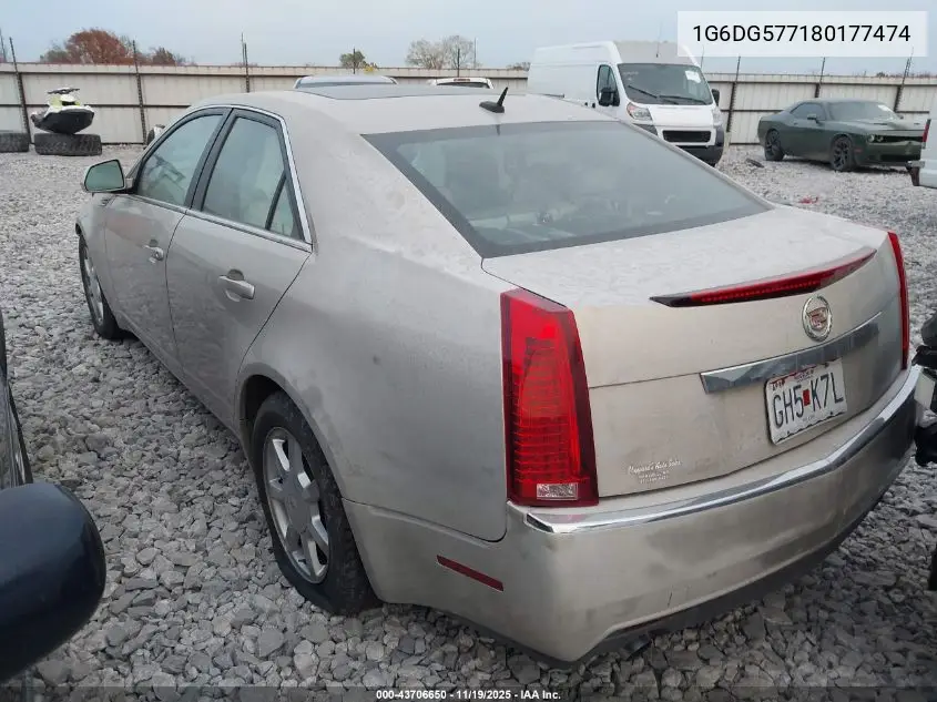 1G6DG577180177474 2008 Cadillac Cts Standard
