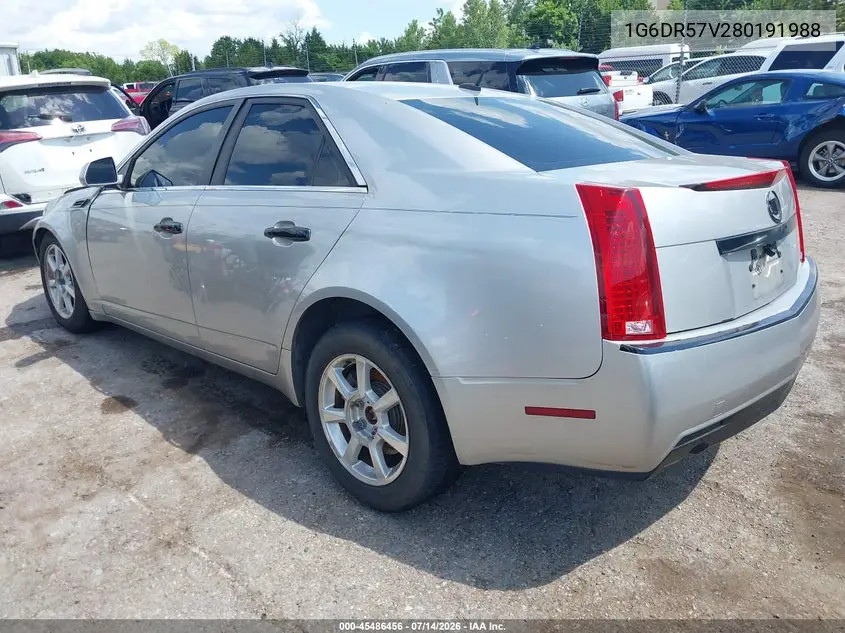 2008 Cadillac Cts Rwd W/1Sb VIN: 1G6DR57V280191988 Lot: 45486456