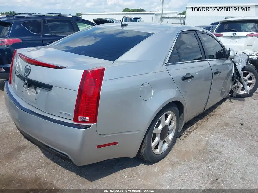 2008 Cadillac Cts Rwd W/1Sb VIN: 1G6DR57V280191988 Lot: 45486456