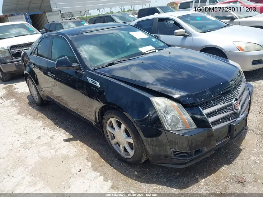 2008 Cadillac Cts Rwd W/1Sa VIN: 1G6DM577280111203 Lot: 45503626
