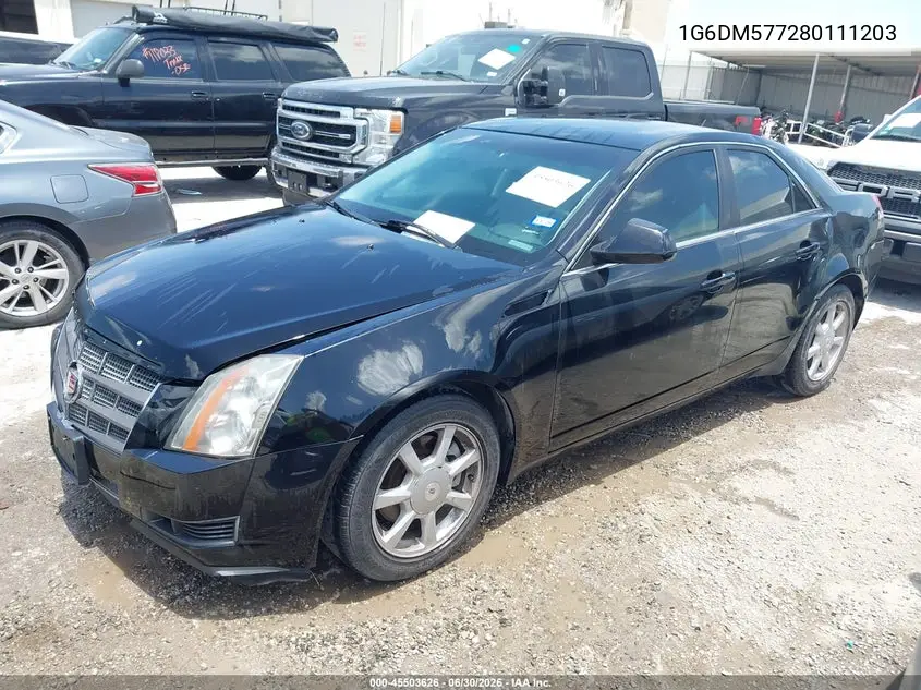 2008 Cadillac Cts Rwd W/1Sa VIN: 1G6DM577280111203 Lot: 45503626
