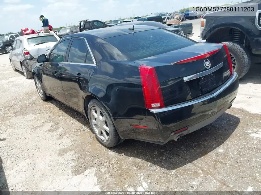 2008 Cadillac Cts Rwd W/1Sa VIN: 1G6DM577280111203 Lot: 45503626