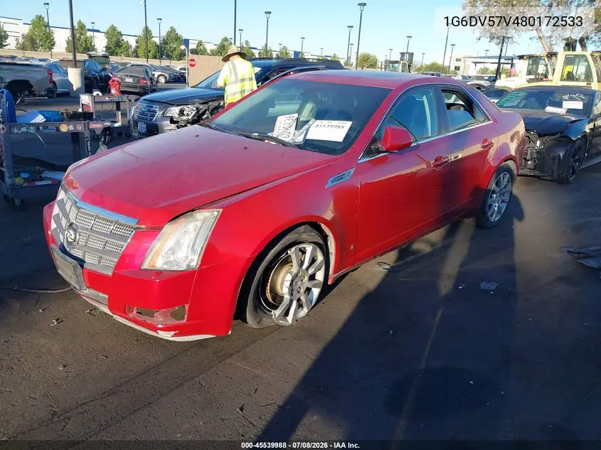 2008 Cadillac Cts Rwd W/1Sb VIN: 1G6DV57V480172533 Lot: 45539988